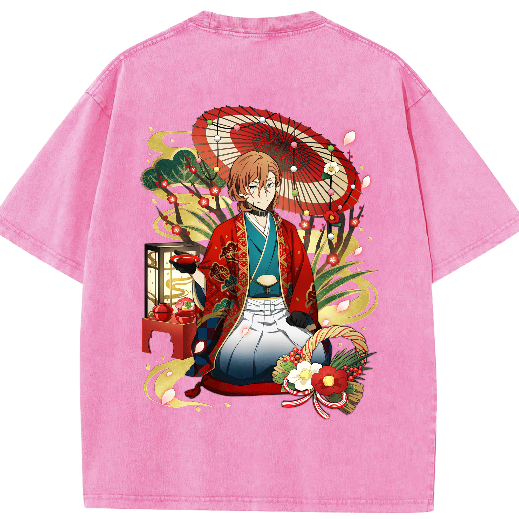 （画像用） 文豪ストレイドッグス Bungo Stray Dogs 綿100% ヴィンテージ風 半袖Tシャツ（背面プリント）